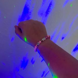 This is a cute pink bracelet
